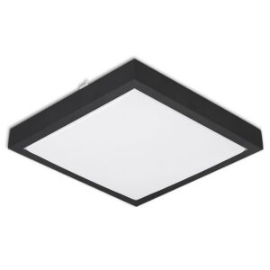 PLAFON KWADRATOWY SOLEN CZARNY PW 24W IP44