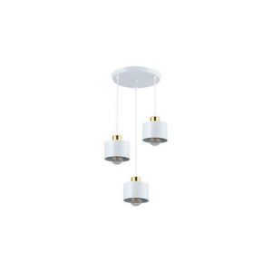 20592 LAMPA WISZĄCA BIAŁA/ZŁOTA 3XE27 ELZA