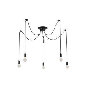 20594 LAMPA WISZĄCA CZARNA 5XE27 NIDO