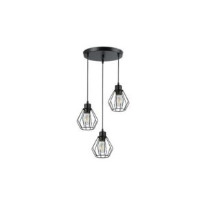 20597 LAMPA WISZĄCA CZARNA 3XE27 OKRĄGŁA OTTO