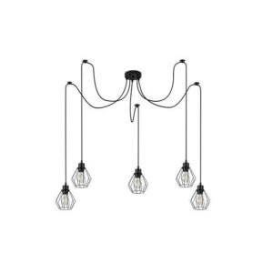 20598 LAMPA WISZĄCA CZARNA SPIDER 5XE27 OTTO