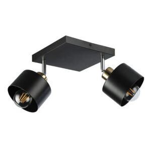 20869 LAMPA SUFITOWA CZARNA/MIEDŹ 2XE27 ELZA