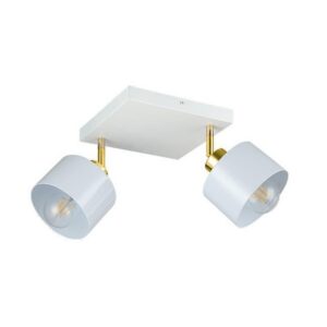 LAMPA SUFITOWA BIAŁA/ZŁOTA 2XE27 ELZA