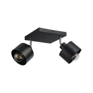 LAMPA SUFITOWA CZARNA 2XE27 ELZA