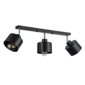 LAMPA SUFITOWA CZARNA 3XE27 LISTWA ELZA