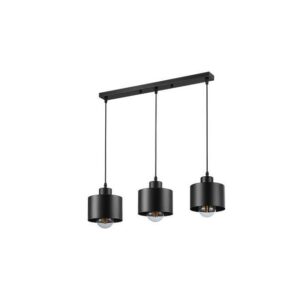 20899 LAMPA WISZĄCA CZARNA 3XE27 LISTWA ELZA