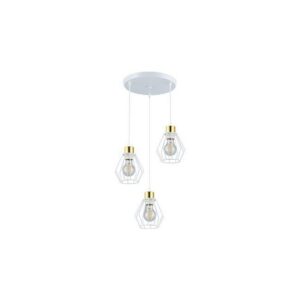 20900 LAMPA WISZĄCA BIAŁA/ZŁOTA 3XE27 OKRĄGŁA OTTO