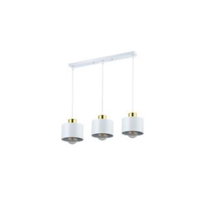 21002 LAMPA WISZĄCA BIAŁA/ZŁOTA 3XE27 ELZA