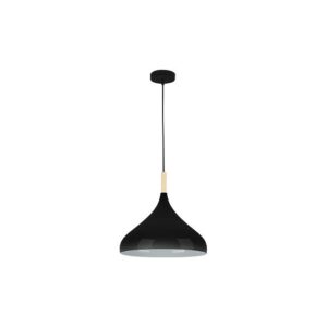 30602 LAMPA WISZĄCA CZARNA/DREWNO 1XE27 MIKO