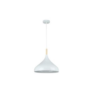 30603 LAMPA WISZĄCA BIAŁA/DREWNO 1XE27 MIKO
