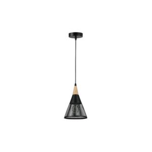 30604 LAMPA WISZĄCA CZARNA/DREWNO 1XE27 HIRA