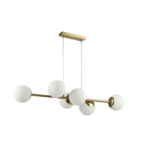 30610 LAMPA WISZĄCA ZŁOTA 90CM 6XE28 BALI