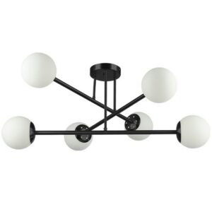 30690 LAMPA WISZĄCA CZARNA 6XE27 77CM BALI