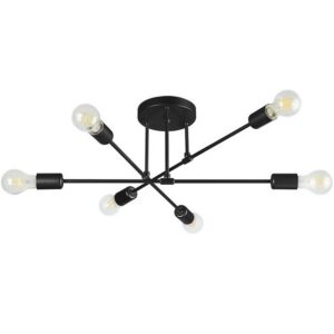 LAMPA CZARNA 6XE27 70CM ELIOT