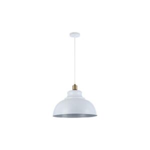 31487 LAMPA WISZĄCA BIAŁA/MIEDŹ 1XE27 FLARA