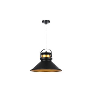 LAMPA WISZĄCA CZARNA/MIEDŹ E27 37CM TAO