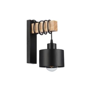 KINKIET LED WISZĄCY ELZA E27 x1 CZARNY + WD