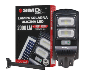 LAMPA ULICZNA SOLAR LED 100W 6000K + UCHWYT