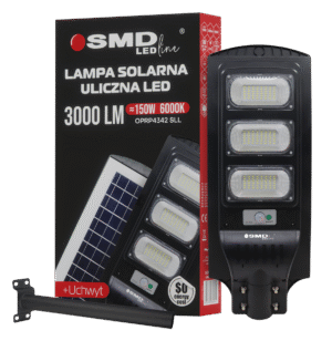 LAMPA ULICZNA SOLAR LED 150W 6000K + UCHWYT
