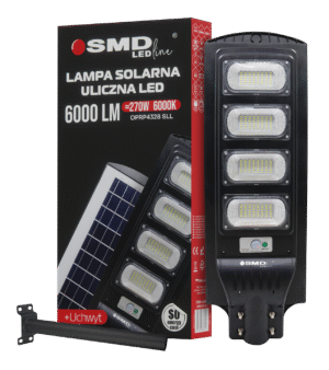 270_wycięte LAMPA ULICZNA SOLAR LED 270W 6000K + UCHWYT