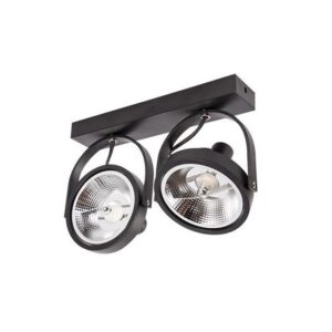 SPOT LEON RUCHOMY 2xAR111 CZARNY 0827 SPOT LEON CZARNY RUCHOMY 2xAR111